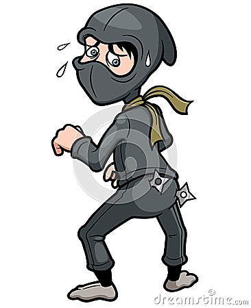 Cartoon Ninja Vector Illustration