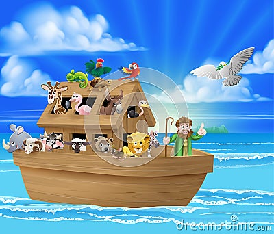 Cartoon Noahs Ark Vector Illustration