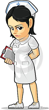 Cartoon of Nurse Vector Illustration