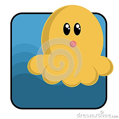 Cartoon Octopus Vector Illustration