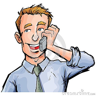  Cartoon  Office  Worker On The Phone Stock Images Image 