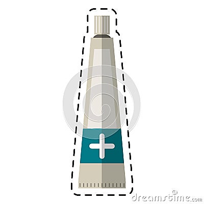 Cartoon ointment cream tube medicine Vector Illustration