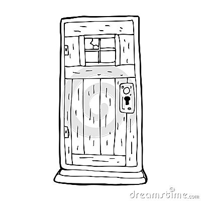 Download Cartoon Old Wood Door Stock Photo - Image: 37021950