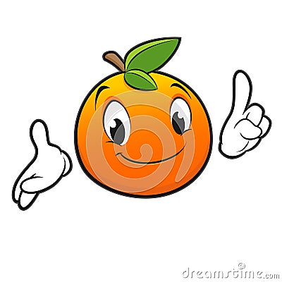 Cartoon Orange Vector Illustration