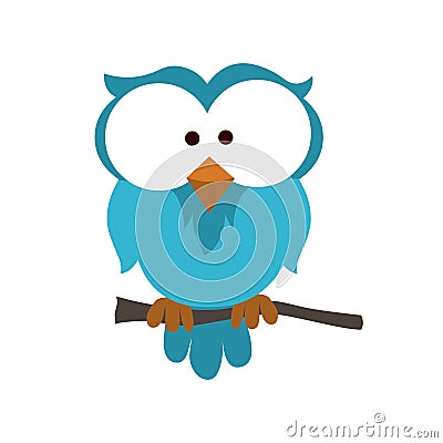 Owl.Cartoon owl vector illustration isolated on white background Vector Illustration