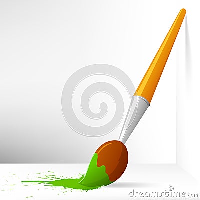 Cartoon paint brush Vector Illustration