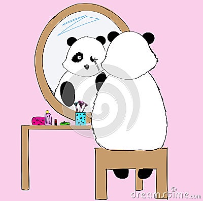 Cartoon panda Vector Illustration