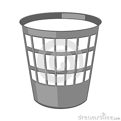 Cartoon paper trash can Vector Illustration