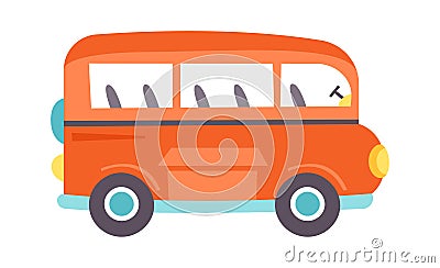 Cartoon Passenger Bus Vector Illustration