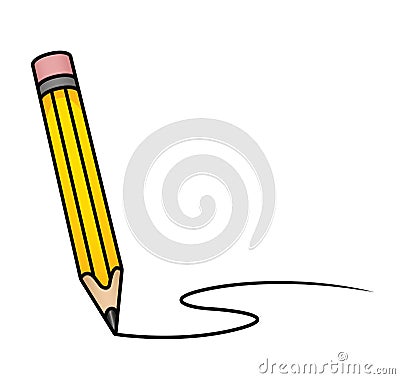 Cartoon Pencil Vector Illustration