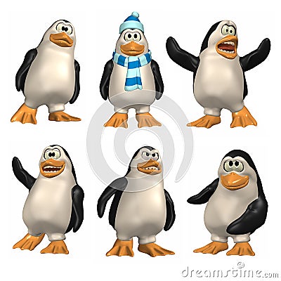 Cartoon Penguin Stock Photo