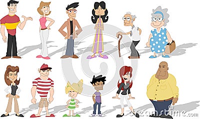 Cartoon people Vector Illustration