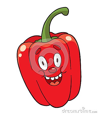 Cartoon pepper Vector Illustration