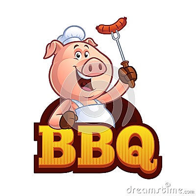 Cartoon pig chef Vector Illustration