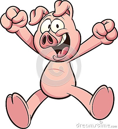 Cartoon pig Vector Illustration