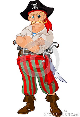 Cartoon pirate Vector Illustration