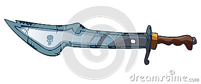 Cartoon Pirate Sword, Vector Illustration Vector Illustration
