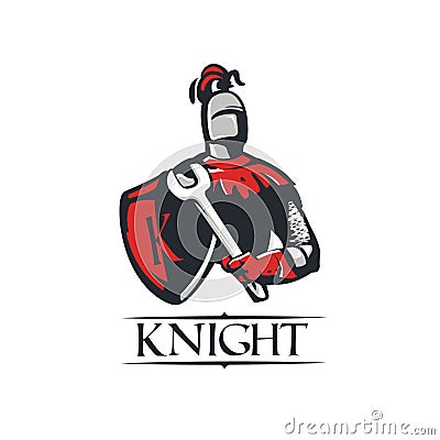 Cartoon plumber Knight Vector Illustration