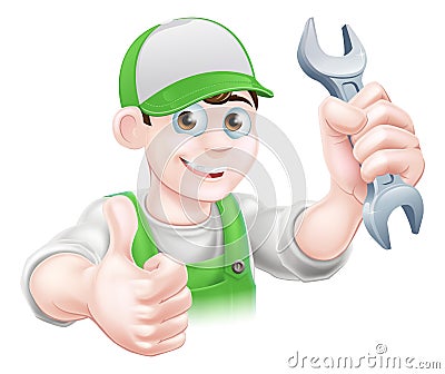 Cartoon Plumber Vector Illustration