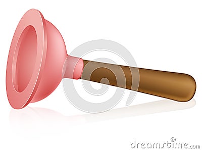 Cartoon plunger Vector Illustration