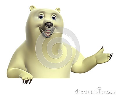 Cartoon polar bear Stock Photo