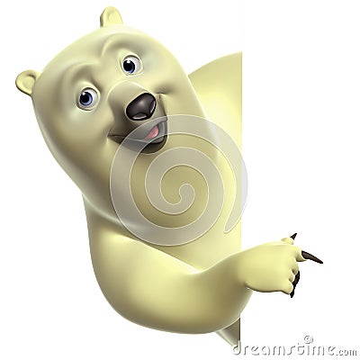 Cartoon polar bear Stock Photo