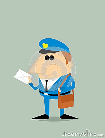 Cartoon postman Vector Illustration