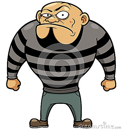 Cartoon Prisoner Vector Illustration