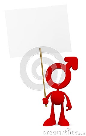 Cartoon Protester Stock Photo