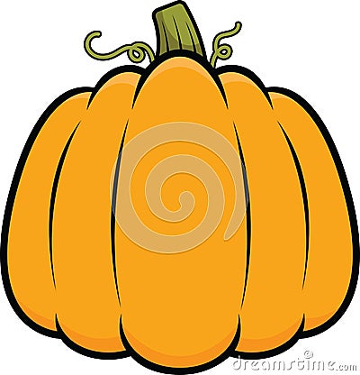 Cartoon Pumpkin Vector Illustration