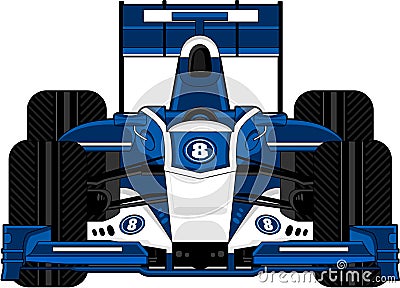 Cartoon Racing Car Vector Illustration