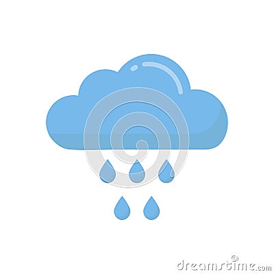 Cartoon rainy cloud vector Vector Illustration