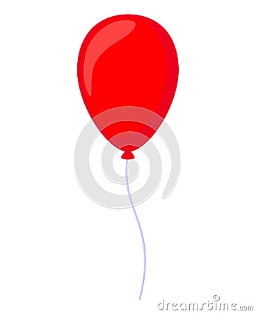 Cartoon red baloon Vector Illustration