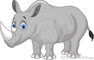 Cartoon rhino Vector Illustration