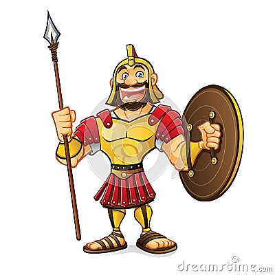 Cartoon Roman Army Vector Illustration