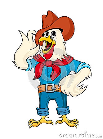 Cartoon rooster Vector Illustration