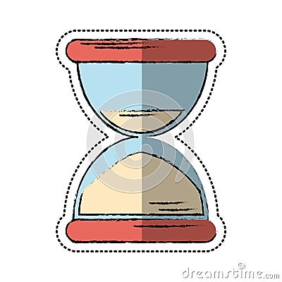 Cartoon sand clock time icon Vector Illustration