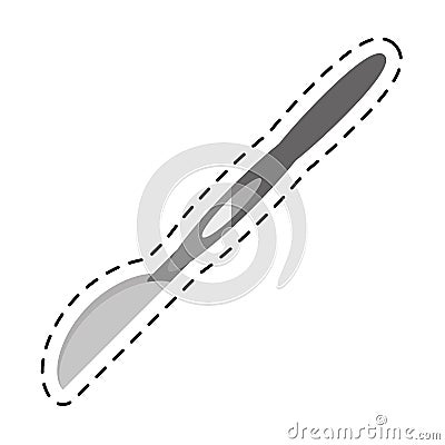 Cartoon scalpel surgery tool hospital Vector Illustration