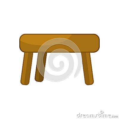 cartoon scene with wooden chair isolated illustation for children Stock Photo