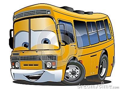 Cartoon School Bus Vector Illustration