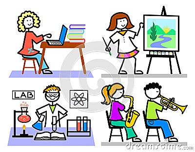 Cartoon School Kids/eps Vector Illustration