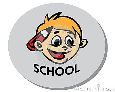 Cartoon schoolboy Vector Illustration