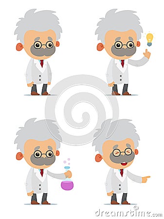 Cartoon Scientists Vector Illustration