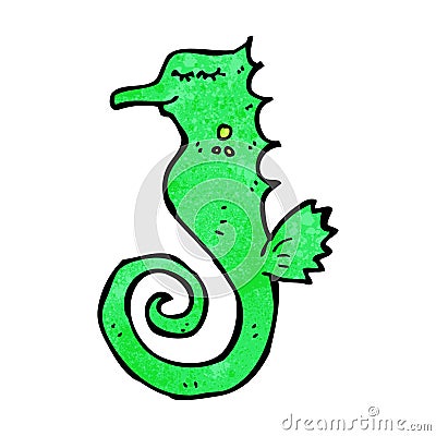 cartoon seahorse Vector Illustration