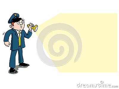 Cartoon security guard Vector Illustration