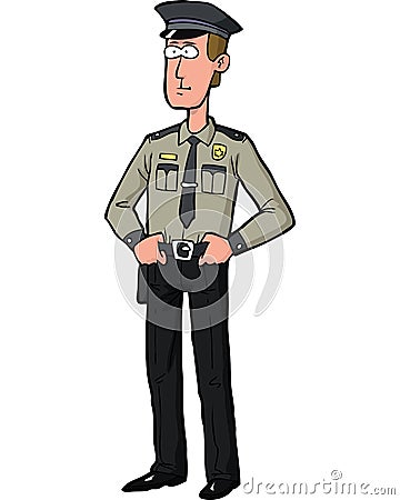 Cartoon Security Guard Stock Vector - Image: 67434678