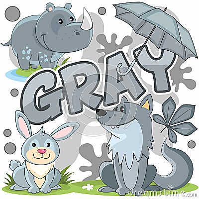 Illustration of a gray color. Vector Illustration