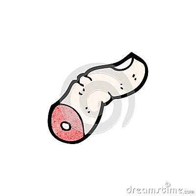 cartoon severed finger Vector Illustration