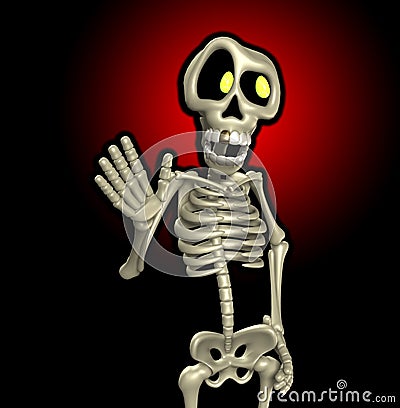 Cartoon Skeleton Stock Photo