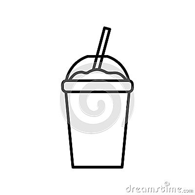 Cartoon Slush Icon Isolated On White Background Vector Illustration